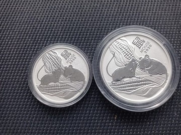 Zestaw Lunar III: Rok myszy 1oz + 2oz