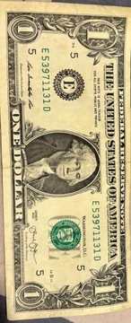 USA STANY ZJED. 1 DOLLAR 2013  SERIA E