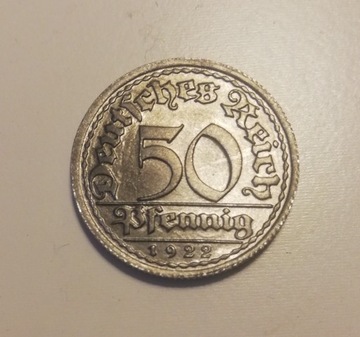 50 PFENNIG WEIMAR 1922 -F- STUTTGART RZADKA ZOBACZ