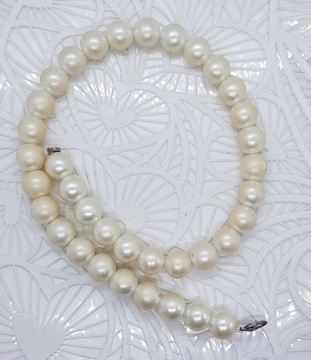 Białe Perły perełki elegancki efektowny naszyjnik 
