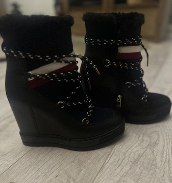 Botki modern sporty wedge bootie Tommy Hilfiger