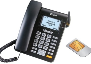 Telefon dla seniora Maxcom MM28D sim stacjonarny