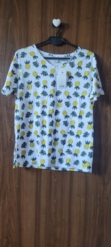 Nowy bawełniany tshirt ananasy