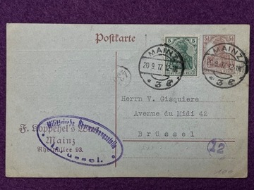 1 karta pocztowa 1917 r 