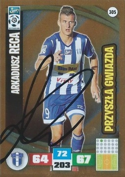 Arkadiusz RECA karta panini z oryginalnym AUTOGRAF