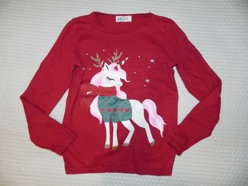 Sweter świąteczny H&M 6-8 lat