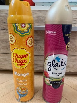 Chupa chups Mango spray  Glade odświeżacz  zestaw 