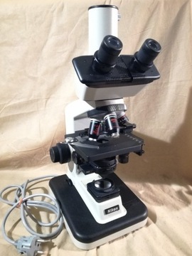 Mikroskop Nikon Trinokular kontrast fazowy Foto Trino pzo biolar studar