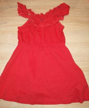 Lupilu Czerwona sukienka na lato 98/104