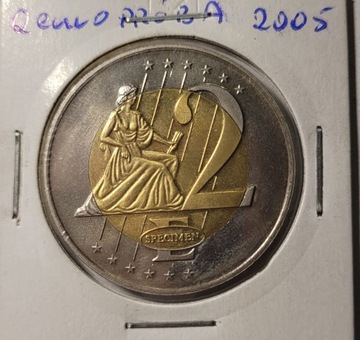 2 EURO Specimen Monaco 2005r, próba(129)