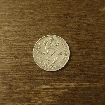 3 pensy 1918 / 3 pence 1918 srebro wielka brytania