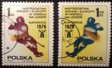 Polska Fi 2292-2293Mistrz.Swiata i Europy w Hokeju