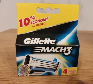 Gillette MACH3 wkłady 4 szt. NOWE ORYGINAŁ