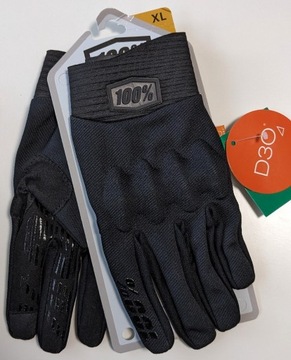 Rękawice 100% Cognito, black czarne r.XL Motocross (wyprzedaż)