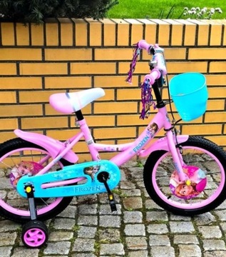 Nowy rowerek Frozen różowy fioletowy 16 cali