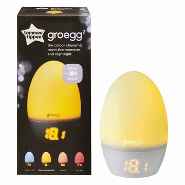 Tommee Tippee GroEgg2 termometr lampka kolory USB