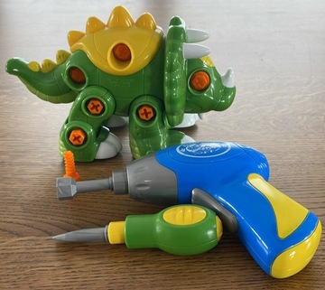 Rozkręcony dinozaur, zabawka firmy Dumel