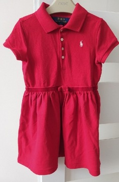 Ralph Lauren czerwona sukienka r. 104