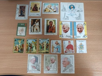 znaczki Jan Paweł II i inne 