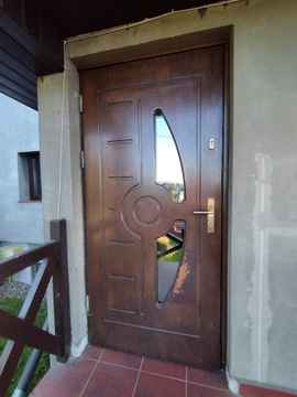 Drzwi wejściowe zewnętrzne drewniane 90