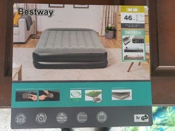 Materac bestway 2.03mx1.52mx46cm z wbudowana pompką