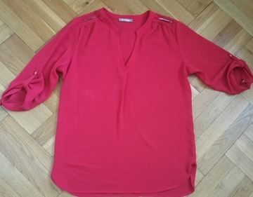 Czerwona bluzka Orsay 36 letnia cienka S 24 hm 