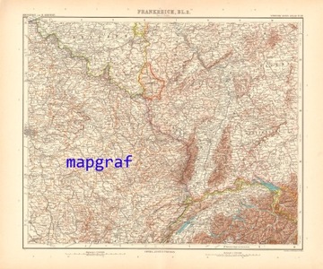 FRANCJA PN-WSCH oryginalna mapa z 1906 roku 28