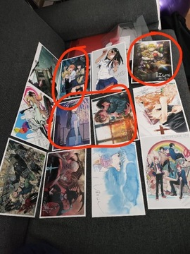 Dodatki z mangi manga anime, zakładki, pocztówki 