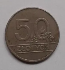 Moneta polska PRL obiegowa 50 zł złotych 1990 rok