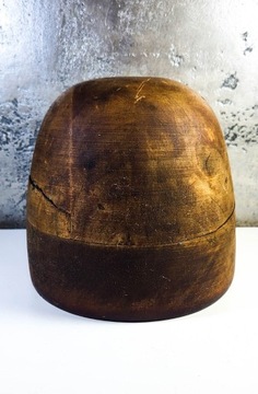  Drewniana główka forma modniarska do kapeluszy