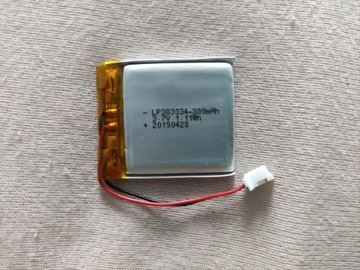 Bateria akumulatorek 3,7 300mAh LiPo PCM 3,8x30x34
