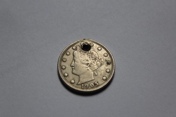 USA 5 centów 1905