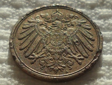 Wilhelm II 1 fenig pfennig 1893 A Berlin Prusy