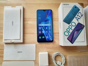 Oppo A12 32GB Blue - 100% sprawny -komplet!