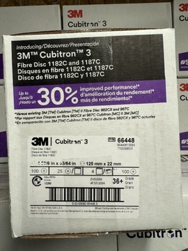 3M Cubitron 3 1182C Dysk fibrowy 125mmx22mm P36+