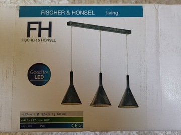 Fischer & Honsel - lampa wisząca Senja potrójna