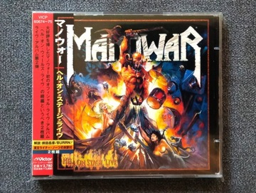 Manowar Hell On Stage Live 2CD Japan Obi