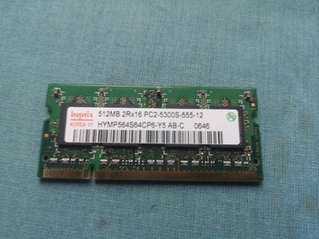 DDR2 512MB PC2 5300S ram do laptopa