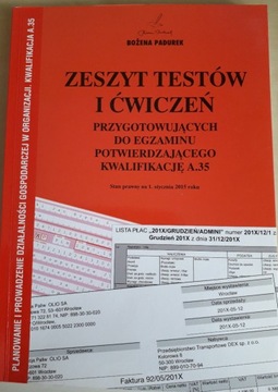 Zeszyt testów i ćwiczeń do egzaminu A.35 / AU.35