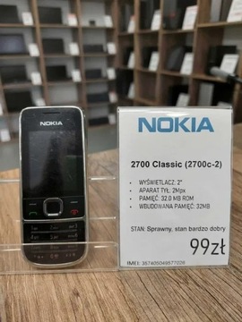 Telefon komórkowy NOKIA 2700 CLASSIC (2700c-2) stan dobry gwarancja