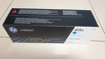 Toner HP 415X W2031X M454 M479 cyan oryginał FV23%