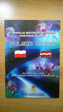 Program meczowy Polska – Łotwa