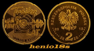 2 złote 2012 50-lecie Programu 3 Polskiego Radia