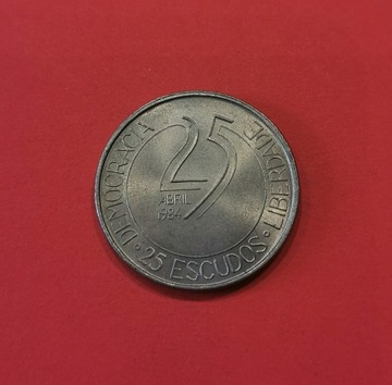 Moneta 25 eskudo 1984, Portugalia