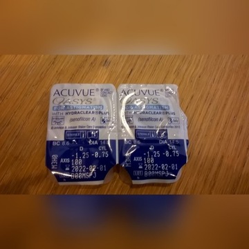 Soczewki Acuvue Oasis -1,25 D, -0,75 C