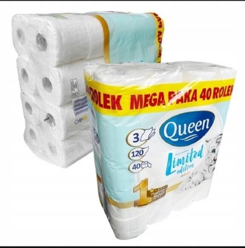 Queen 40 rolek papier toaletowy 