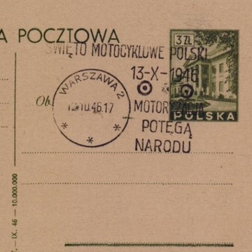 Święto Motocyklowe Polski - Warszawa 1946 rok