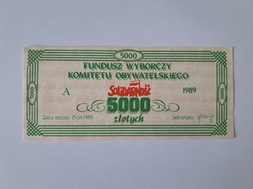Banknot cegiełka Solidarność
