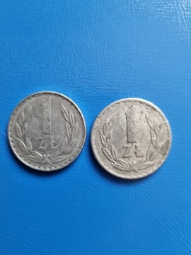 Monety 1 zł z 1973 i 1978 r