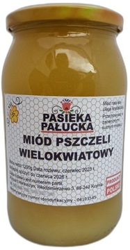 Miód wielokwiatowy 6 kg w słoikach 1,2kg z pasieki